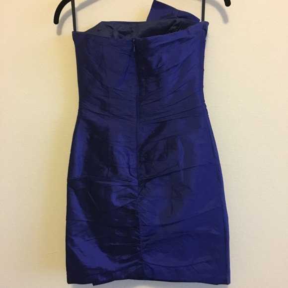  Blue Ruffle Mini Dress  - Picture 4 of 5